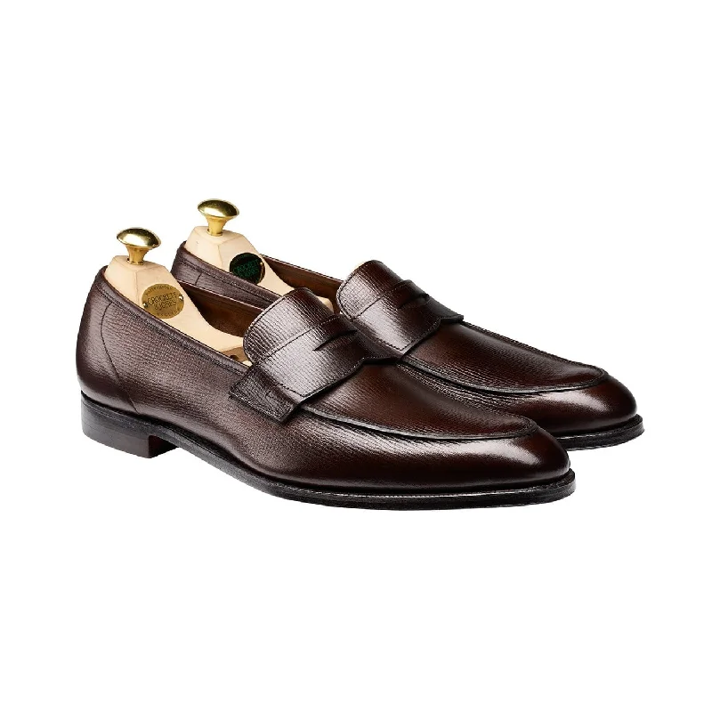 Men's loafers with a leather lining for comfortCadogan Dark Brown Willow Grain