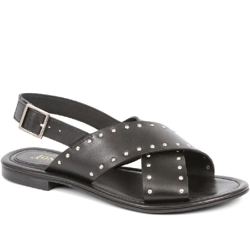 Men's casual shoes with a contrast sole colorCross Over Studded Sandals - ELDA / 323 390