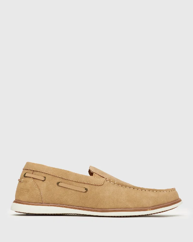 Men's loafers with a leather lacing systemDILLION Vegan Casual Loafers