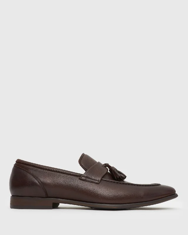 Slip - on men's loafers for easy wearEZRA Leather Tassel Loafers