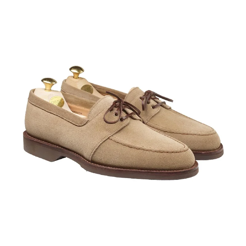 Men's loafers with a leather lacing systemFalmouth Khaki Suede