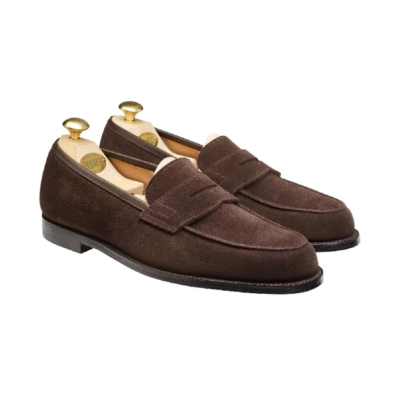 Men's loafers with a perforated leather upper for ventilationGrantham 2 Dark Oak Suede