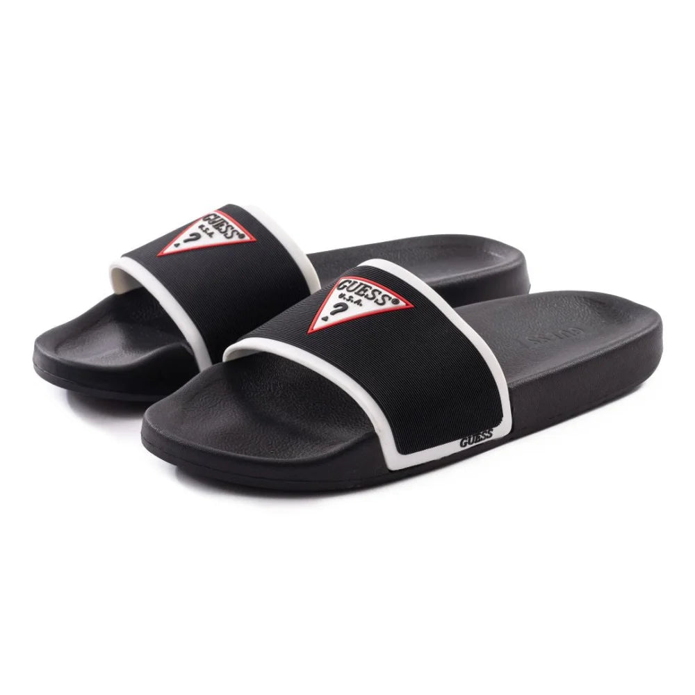 Men's slippers with a memory foam insoleGUESS Eruba Logo Men - BLK