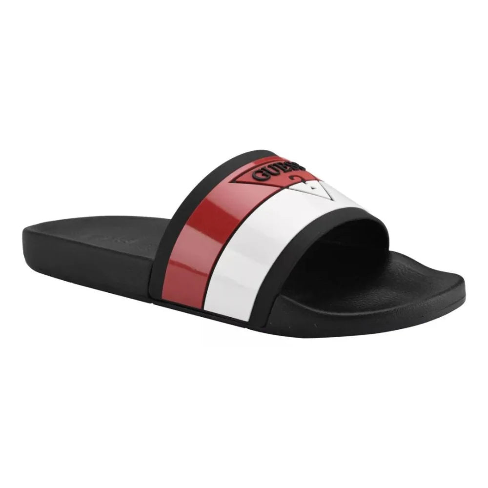 Men's slippers with a shock - absorbing midsoleGUESS Unikin Logo Men - BLKRED