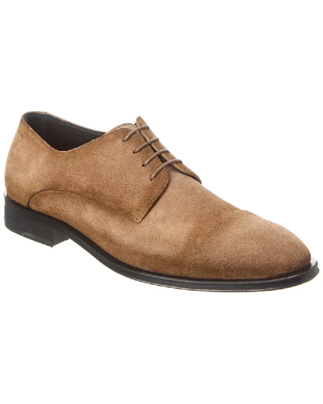 Men's Oxford shoes with a wingtip design and leather soleHugo Boss Derrek Suede Derby