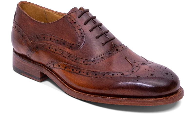 Men's Oxford shoes with a polished leather finishLiffey - Hand Brushed Brown