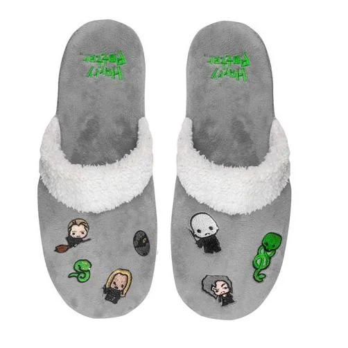 Men's slippers with a removable insole for cleaningMens Womens Harry Potter Dark Arts Kawaii Slippers Grey