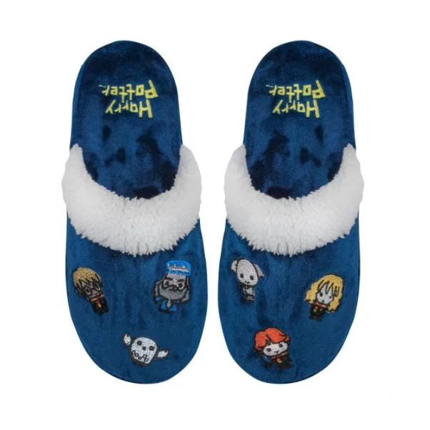 Men's slippers with a leather sole for a classic lookMens Womens Harry Potter Starry Night Kawaii Slippers Dark Blue