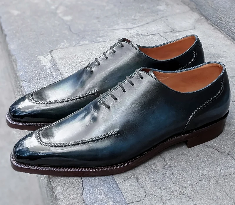 Brogue - perforated men's Oxfords for a traditional lookPatina Ocean Depths - MTO - Whittier