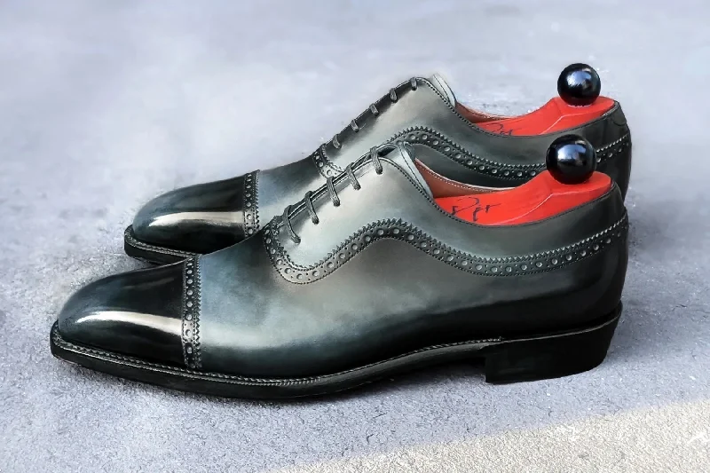 Men's Oxford shoes with a double - buckle strapPatina Reverse Moonstone - MTO - Palacio