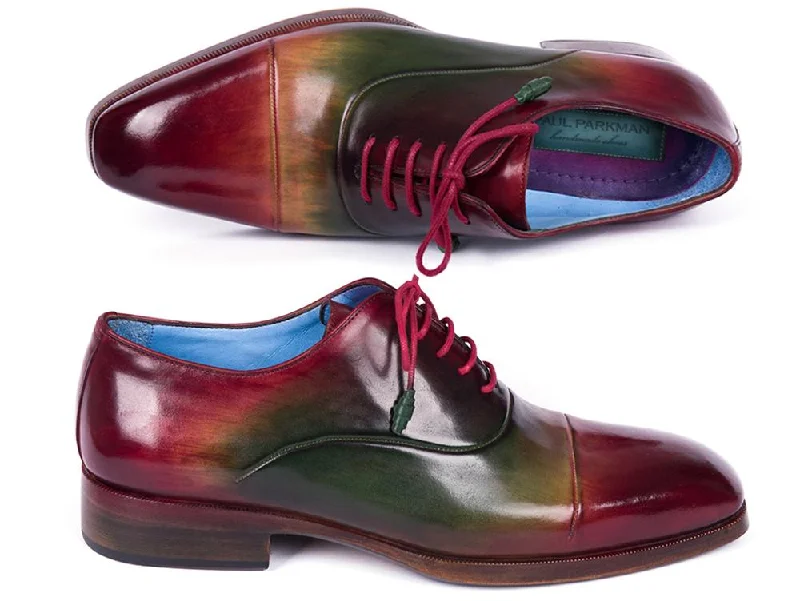 Men's Oxford shoes with a double - buckle strapPaul Parkman Men's Captoe Oxfords Multicolor (ID#1744-MLT)