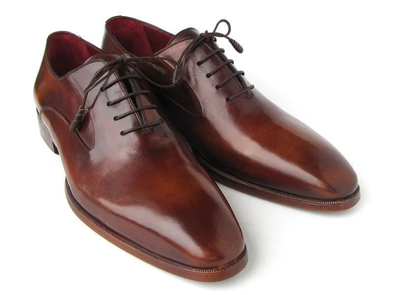 Men's Oxfords with a classic silhouette and a high - shine finishPaul Parkman Plain Toe Brown Calfskin Oxfords (ID#019-BRW)