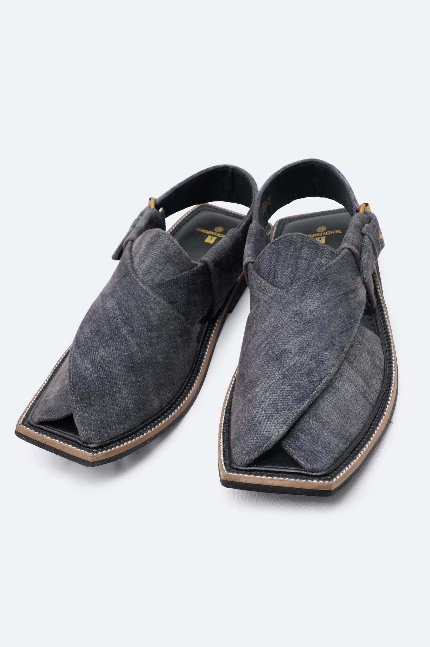 Men's slippers with a padded collar for comfortGrey French Emporio Sandal