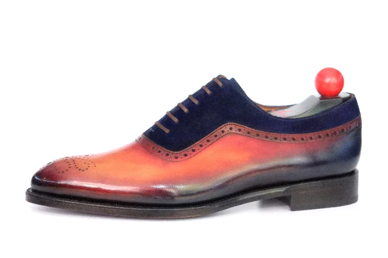 Brogue - perforated men's Oxfords for a traditional lookPatina Sunset - MTO - Roosevelt