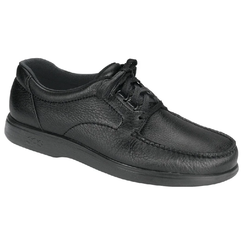 Men's casual shoes with a stretchy side panelSas Men's Bout Time Walking Shoe Black