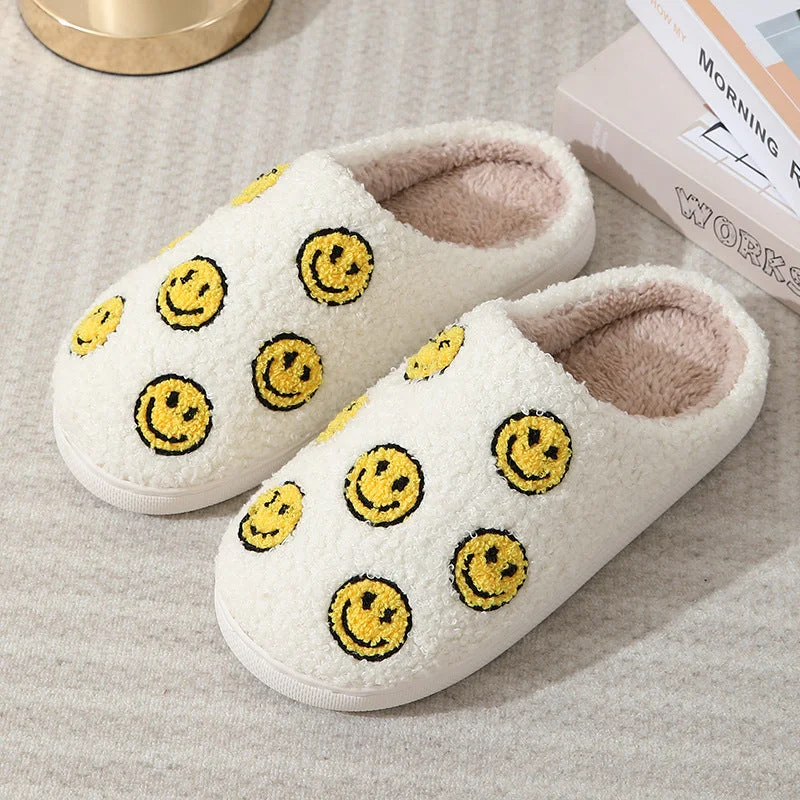 Men's slippers with a leather sole for a classic lookSmiley slippers For Women