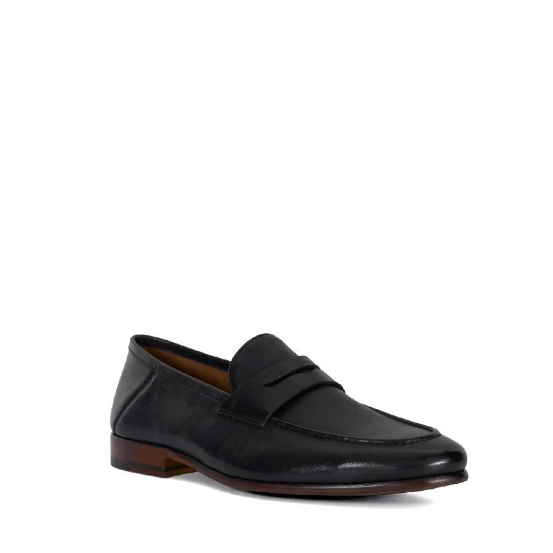 Men's loafers with a cushioned footbedSTRATEGIC - BLACK