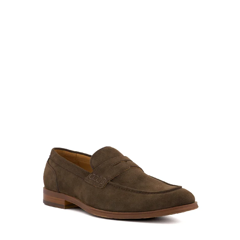 Men's loafers with a smooth leather finishSULLI - BROWN