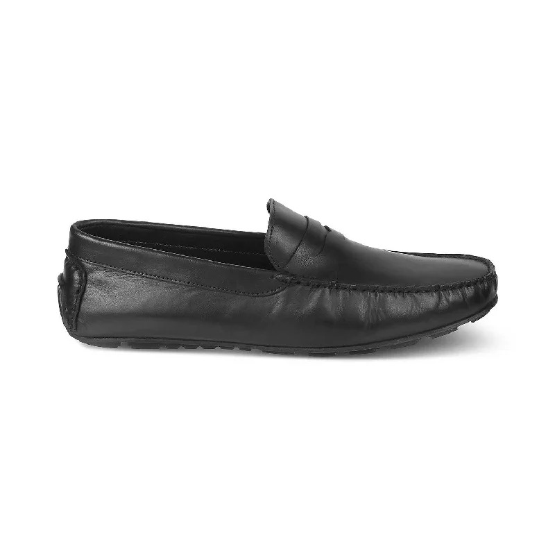 Men's loafers with a flexible sole for easy movementThe Sloafer Black Men's Leather Driving loafers Tresmode