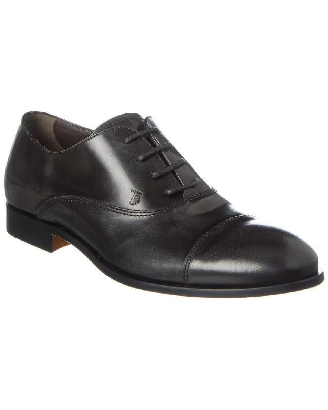 Men's Oxford shoes with a buckle closure and a pointed toeTOD’s Francesina Leather Oxford