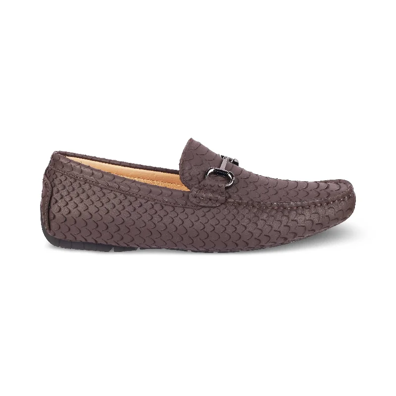 Men's loafers with a pointed toe for a stylish appearanceTresmode Sofi Brown Men's Leather Driving Loafers