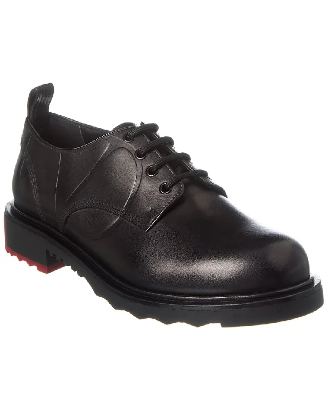 Men's leather Oxford shoes with a plain toeValentino Leather Oxford