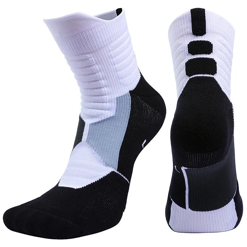 Men's basketball shoes with a lace - up closure and a unique tongue designBrothock Professional deodorant basketball socks quick drying thick custom elite breathable sports socks towel bottom stockings