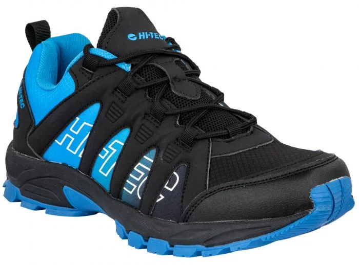 Men's hiking boots with a leather - reinforced toe and heelHi-Tec Warrior (Black/Blue)