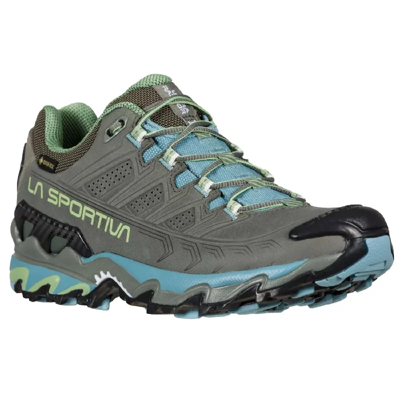 Men's waterproof hiking boots with a Gore - Tex membraneLa Sportiva Ultra Raptor II Leather Wide GTX Womens Hiking Shoe - Clay/Mist