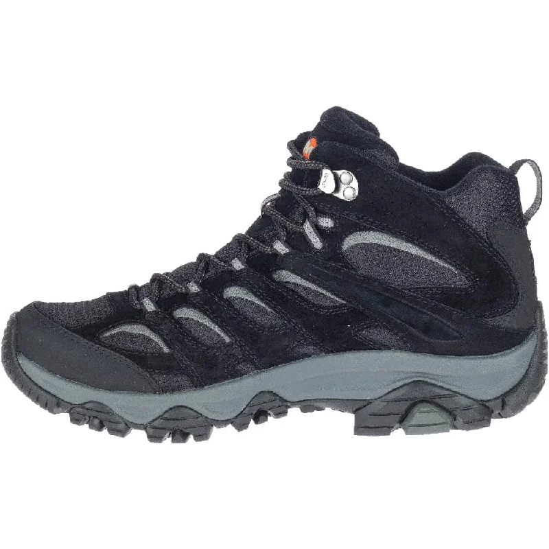 Men's hiking boots with a lightweight designMerrell Herren Moab 3 Mid GTX Wanderschuhe, Black/Grey, 43.5 EU