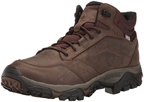 Men's hiking boots with a Vibram sole for tractionMerrell Herren Moab Adventure Mid Wp Trekking Wanderstiefel, Braun Dunkle Erde, 44.5 EU