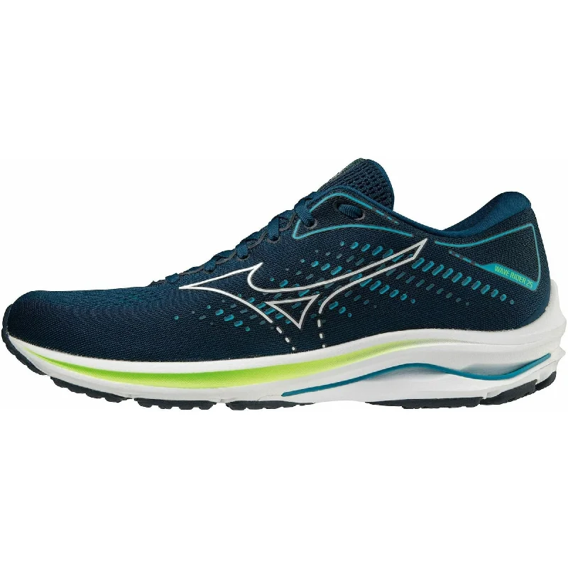 Men's running shoes with a traction - optimized outsoleMizuno Wave Rider 25 Mens Running Shoes - Blue