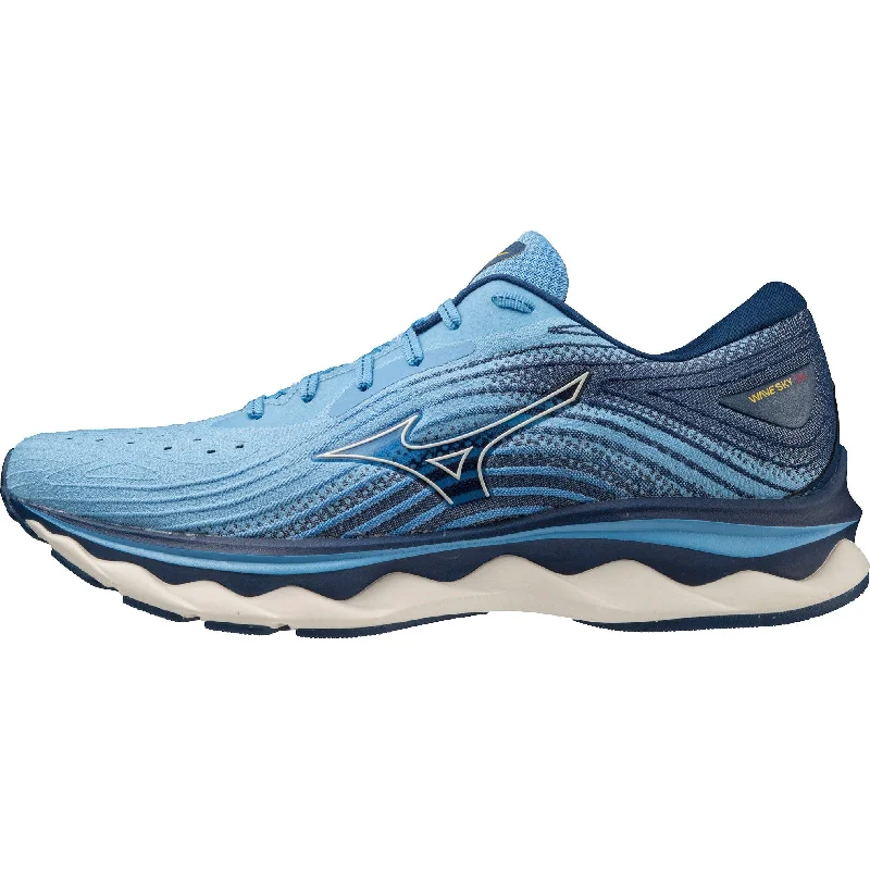 Men's running shoes with a supportive midfoot strapMizuno Wave Sky 6 Mens Running Shoes - Blue