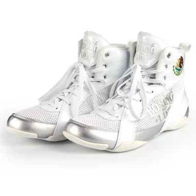 NO BOXING NO LIFE BOXING SHOES BOOTS Eur 35-45 Silver White