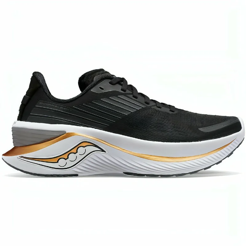 Cushioned men's running shoes for shock absorptionSaucony Endorphin Shift 3 Mens Running Shoes - Black