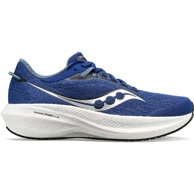 Men's running shoes with a carbon fiber plate for added propulsionSaucony Triumph 21 Mens Running Shoes - Blue