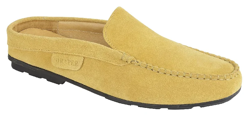 Men's slippers with a shock - absorbing midsoleSTEPH - MUSTARD SUEDE