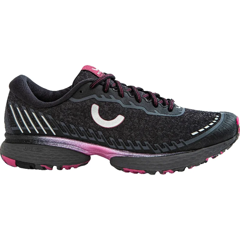 Men's running shoes with a high - energy return midsoleTrue Motion U-Tech Nevos Elements Womens Running Shoes - Black