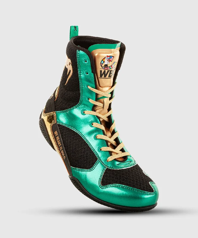 Venum Elite Boxing Shoes - WBC Limited Edition - Green/Gold