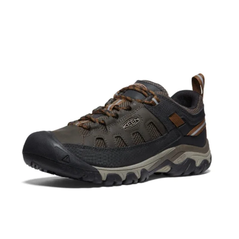 Men's walking shoes with a brightly colored designKeen Targhee Vent M Black Olive/ Golden Brown Men's Walking Shoes