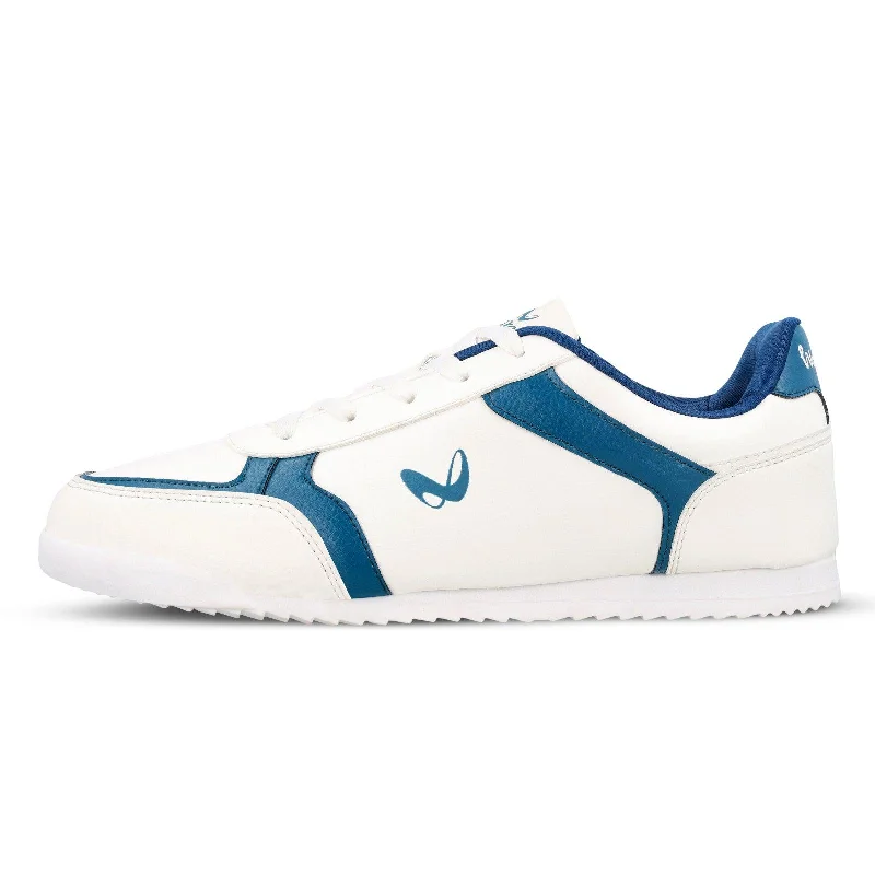 Leather men's sneakers with a low - top designMen's Low-Top Sneakers -  WY3459 White Blue