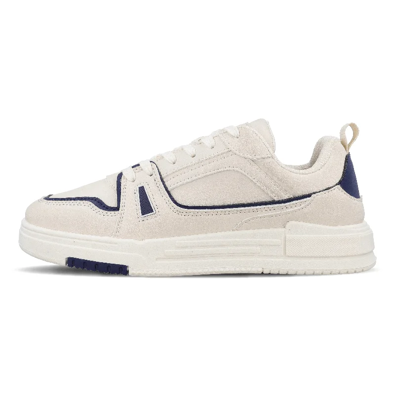 Men's high - top sneakers with a canvas upperMen's Baseline Sneakers - WY3472 White NavyBlue