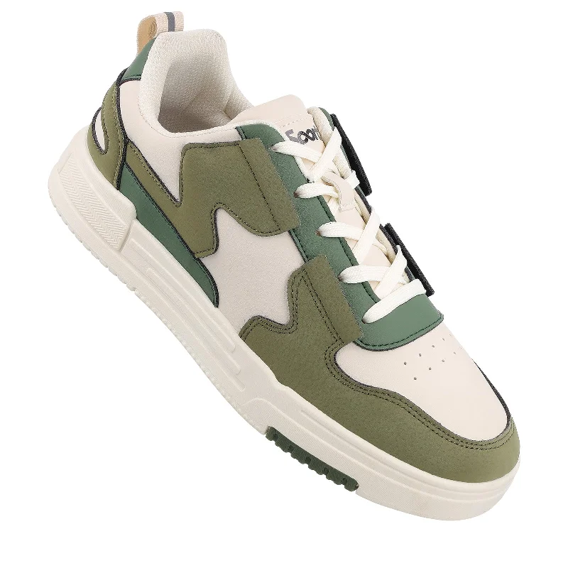 Men's sneakers with a leather lining for breathabilityMen's Casual Sneakers - WY3469 White Mild Green