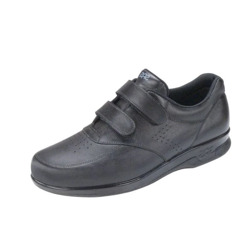 Men's walking shoes with a brightly colored designSAS VTO Black Leather Shoes Wide 1620-013