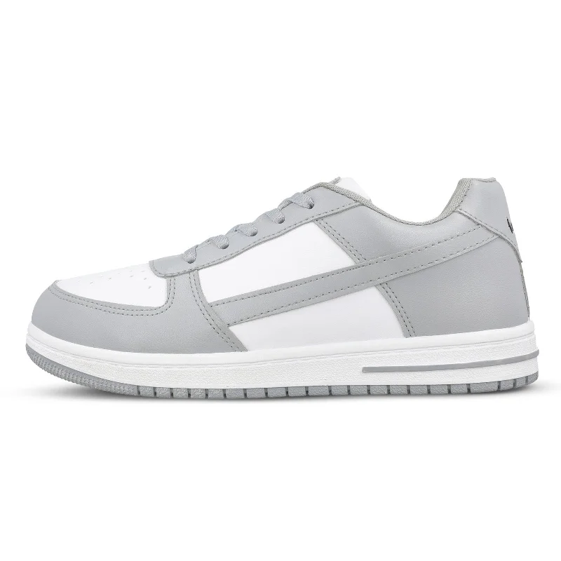 Men's sneakers with a shock - absorbing insoleWalkaroo Men Walking Shoes - WY3335 Grey white