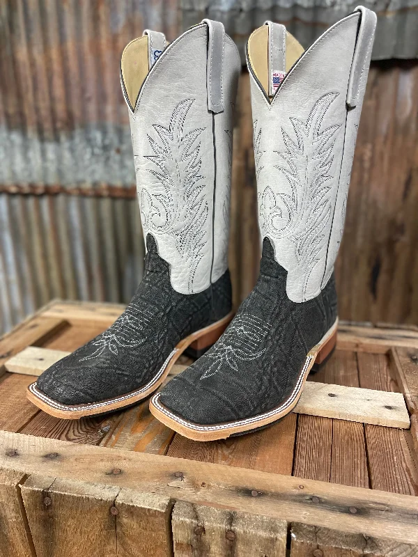 Men's cowboy boots with a rubber sole for tractionAnderson Bean Grey Safari Elephant