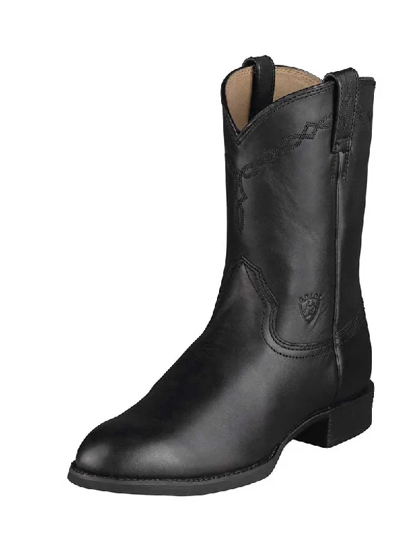 Men's cowboy boots with a leather lining for comfortAriat 10002280 Mens Heritage Roper Western Boot Black