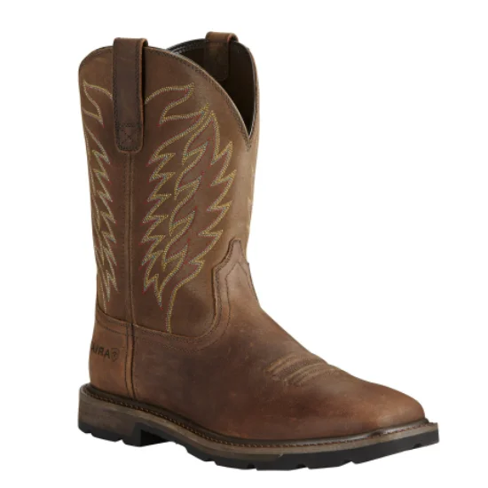 Men's cowboy boots with a pull - on strapAriat Men's "Groundbreaker" Work Boot