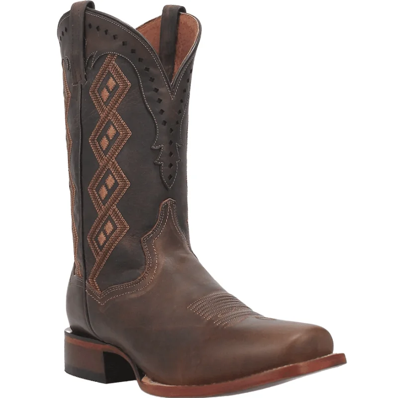 Men's cowboy boots with a heel guardDan Post Men's Seligman Brown Square Toe Cowboy Boots DP4104