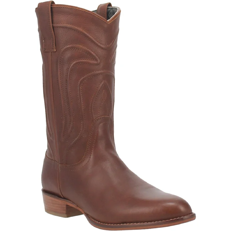 Men's cowboy boots with a suede shaftDingo Men's #Montana Brown Leather Cowboy Boots DI 316